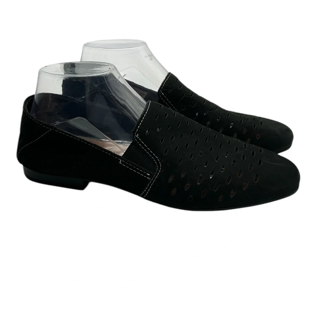 Earth Origins Perforated Suede Loafers Rocco‎ Black size 11
